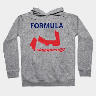 Formula Singapore Racing Circuit Car Map Grand Prix Hoodie